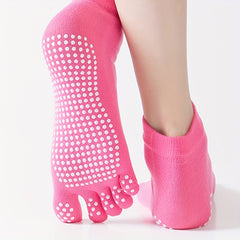 Rainbow Striped Yoga Socks Non-slip Grips Dance Socks Low Cut