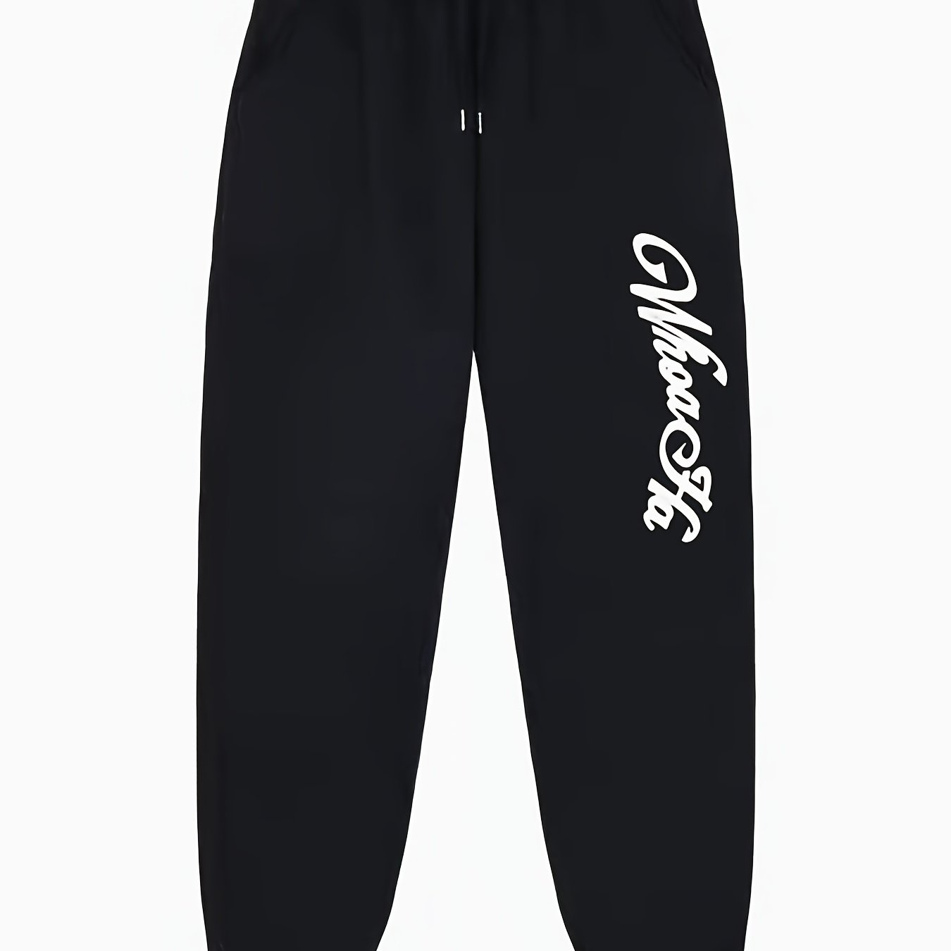 Letter Print Joggers Men s Stretch Waist Drawstring Casual Pants