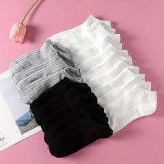 20 Pairs Soft Lightweight Low Cut Ankle Socks Women's Stockings & Hosiery