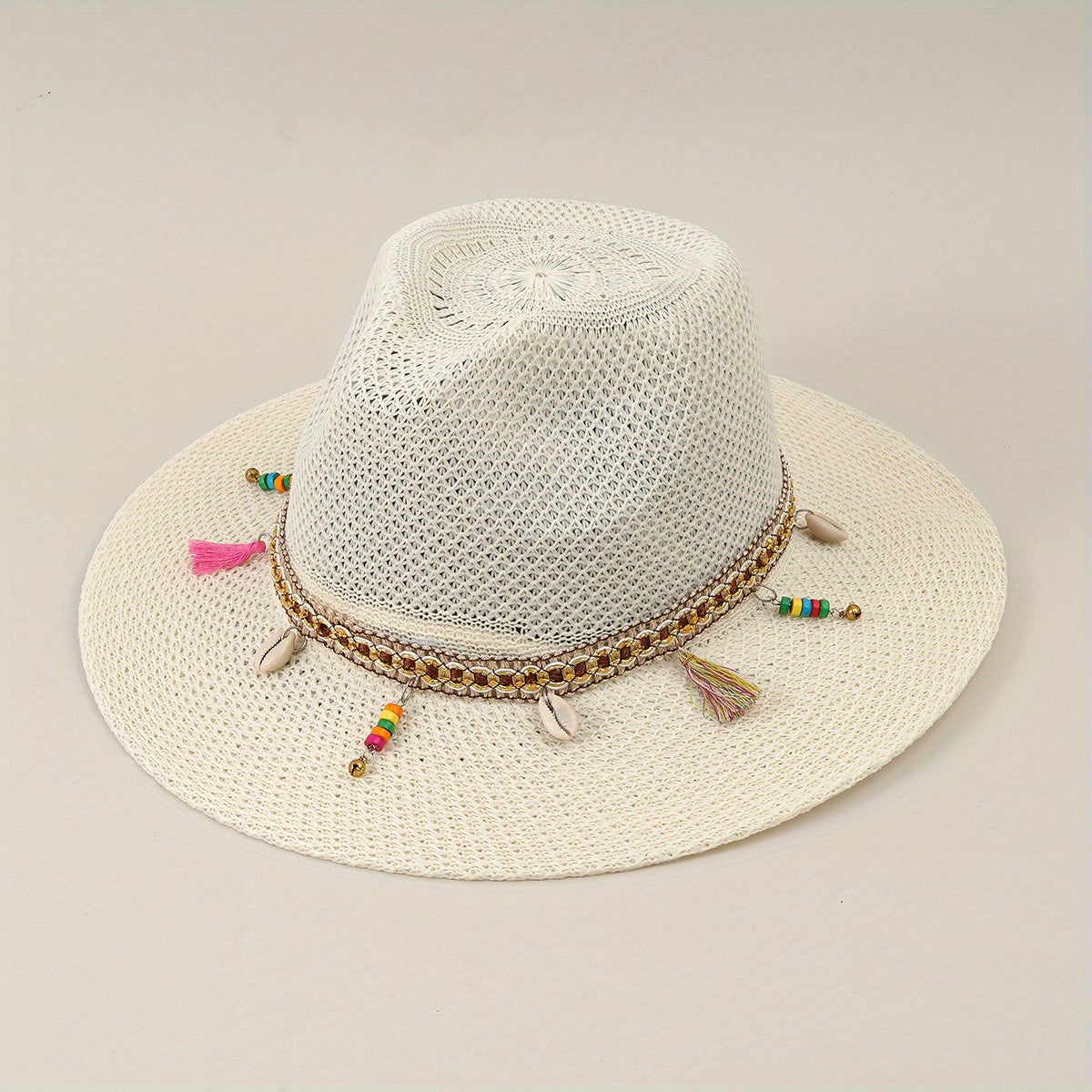 Men's Summer Straw Sun Visor Hat Big Eaves Outdoor Fishing Travel Beach Hat