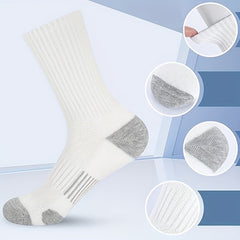 Men's Mid Crew Sport Socks - Sweat Absorbing & Comfy