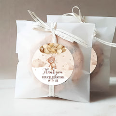 2-Inch Bear Thank You Stickers for Baby Shower - Birthday Party Decorations