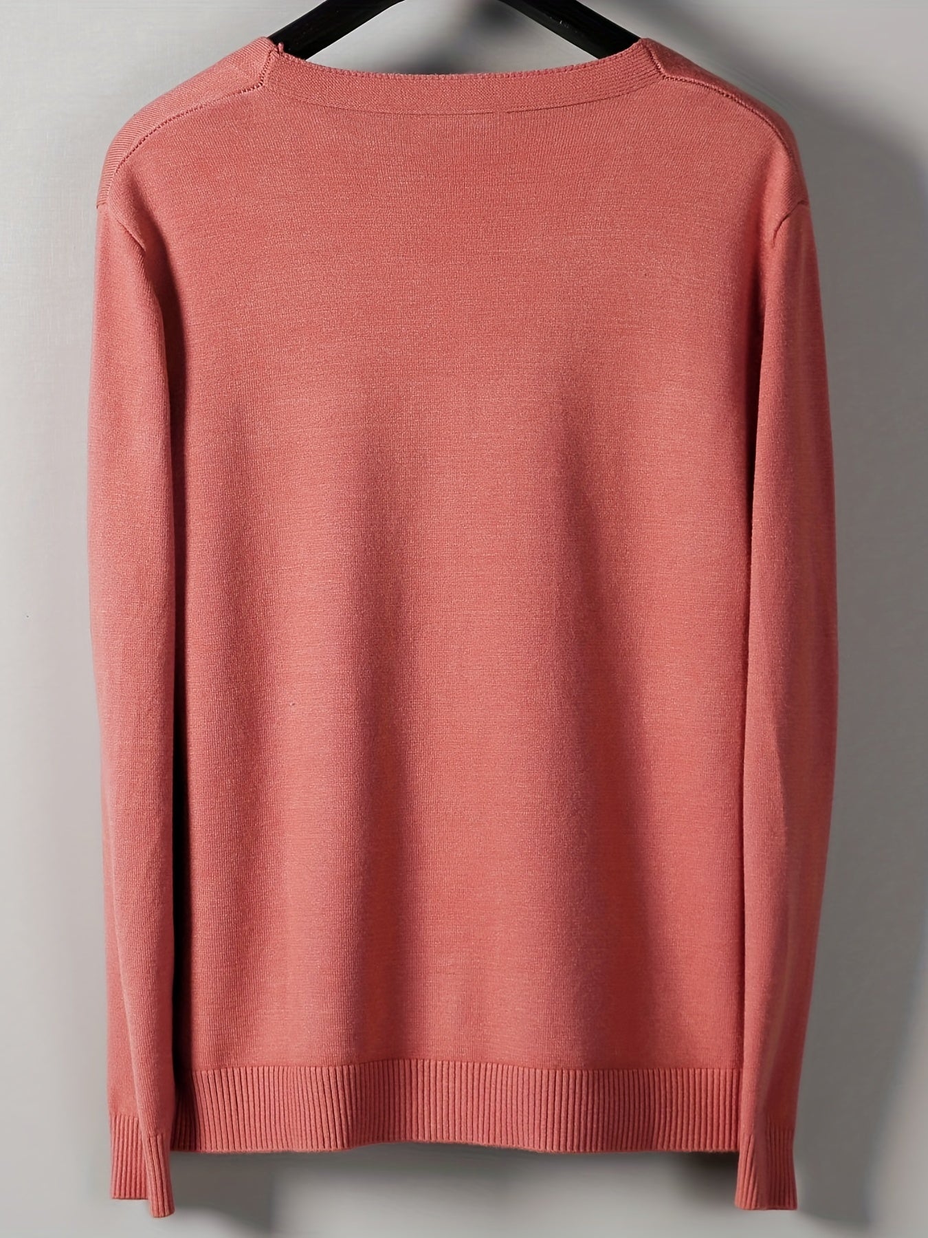 Men's V-Neck Casual Cardigan Sweater for Spring Autumn