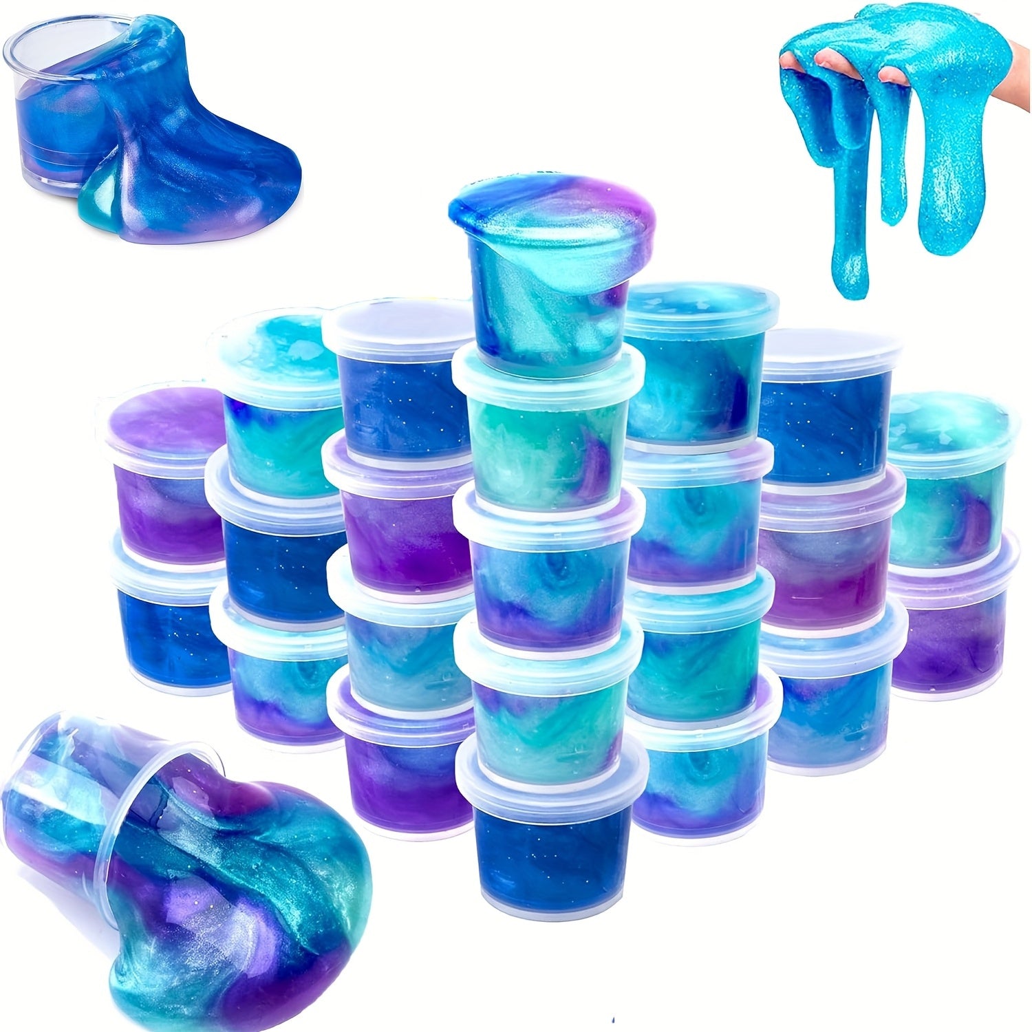 Mermaid & Galaxy Slime Kit Party Favors Bulk