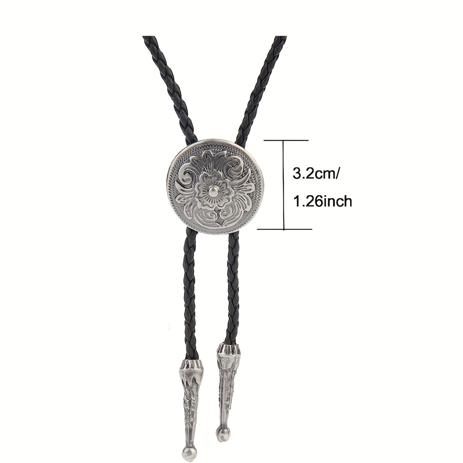 Men's Retro Tie Daisy Pattern Buckle Adjustable Neckties
