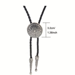 Men's Retro Tie Daisy Pattern Buckle Adjustable Neckties