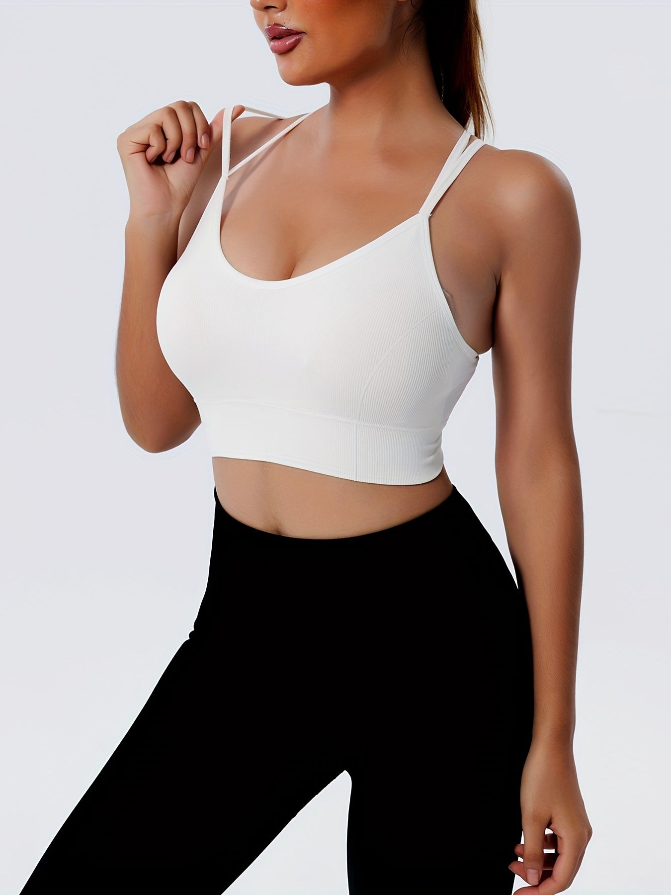 Back Cross Wireless Sport Bra Comfy & Breathable Women's Lingerie