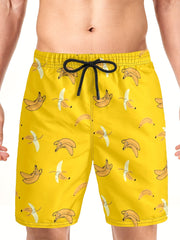 Bananas Drawstring Swim Trunk Men's Board Shorts