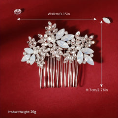 Bohemia Style Hair Comb Rhinestone Faux Pearl Bridal Wedding Headwear