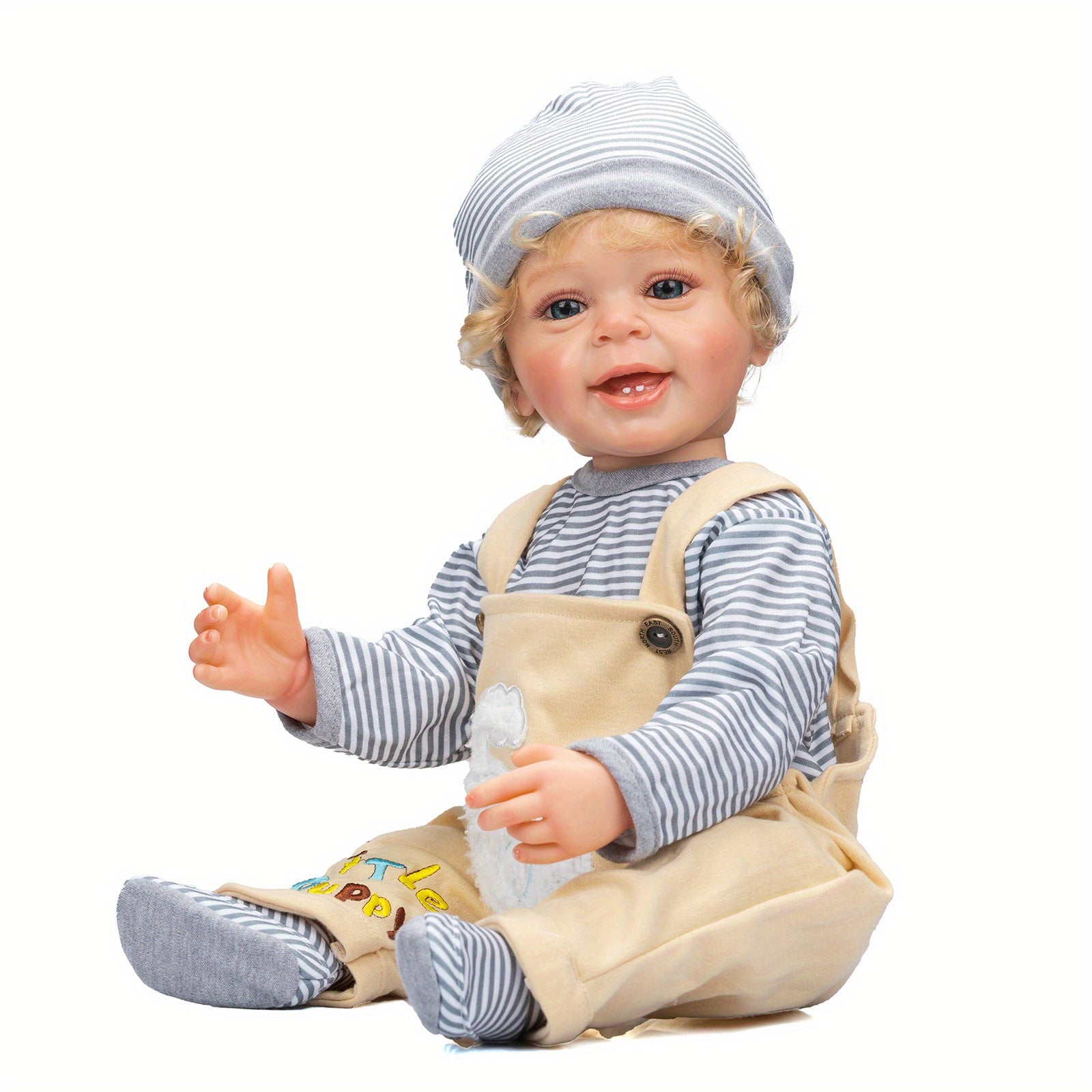 Rubber Boy Baby Doll Hair Simulation Play House Toy Gift