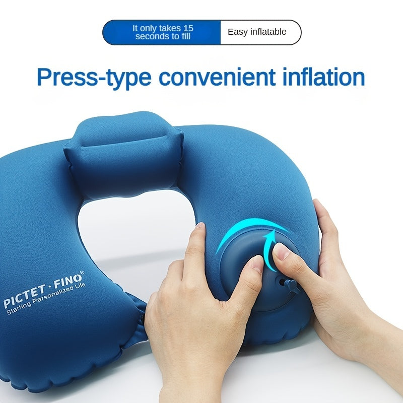 Inflatable Travel Pillow Neck Support for Men Women