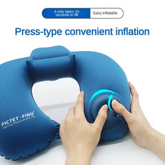 Inflatable Travel Pillow Neck Support for Men Women