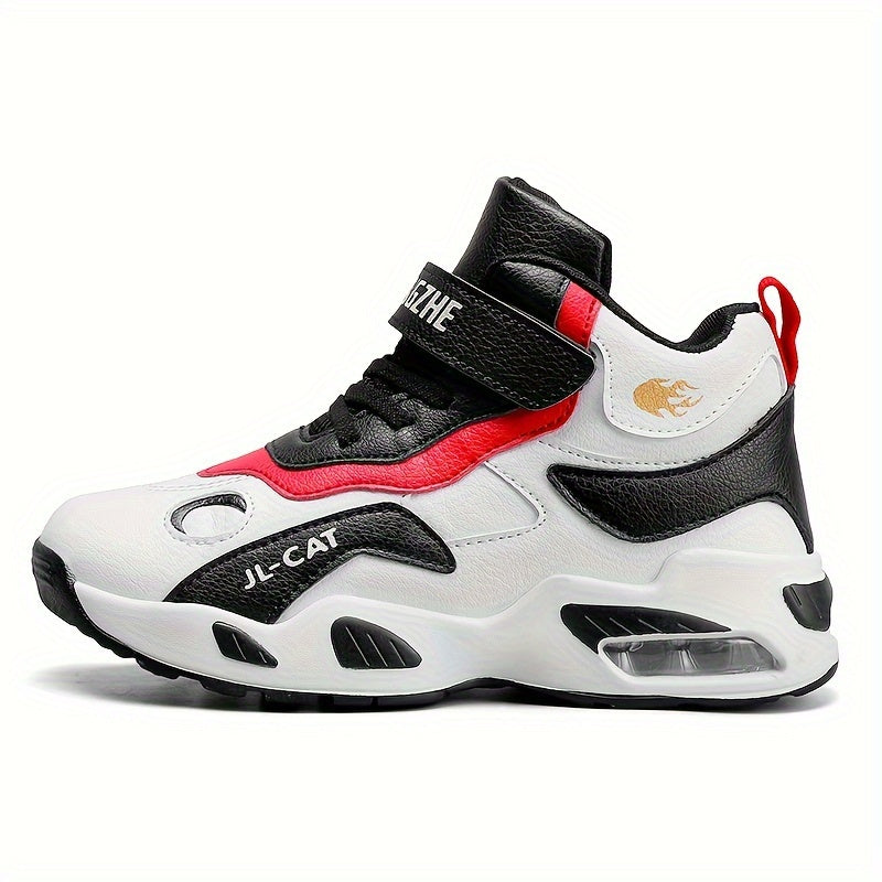 Kid's High Top Basketball Shoes Air Cushion Non Slip Sneakers