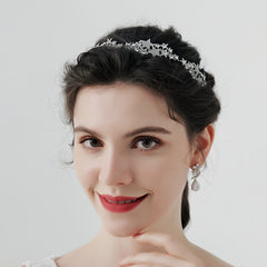 Crystal Stars Alloy Tiaras Crown for Women Prom Hair Accessories