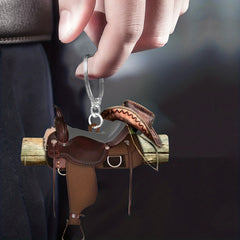 Western Cowboy Saddle Keychain Rearview Mirror Decoration