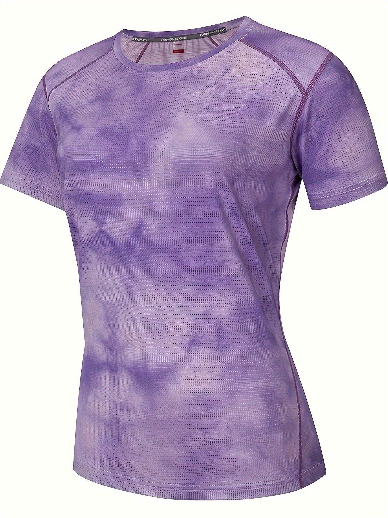 Tie Dye Crew Neck T Shirt Quick Drying Short Sleeve Tee
