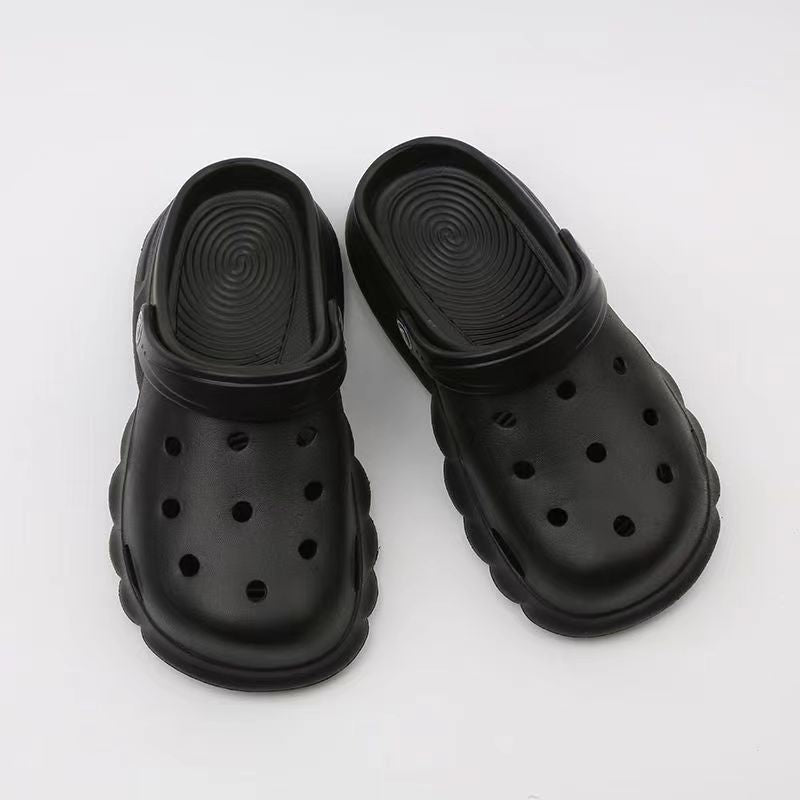 Women's Platform Clogs Solid Closed Toe Non Slip Slide Shoes