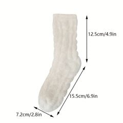 5 Pairs Plush Warm Floor Socks Comfortable Style