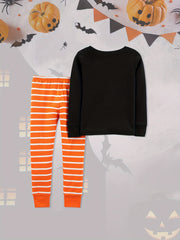 Girls Devil Graphic Pullover + Pumpkin Pants Set