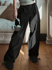 Y2K Cargo Parachute Pants Casual Baggy Pants Women's Clothing