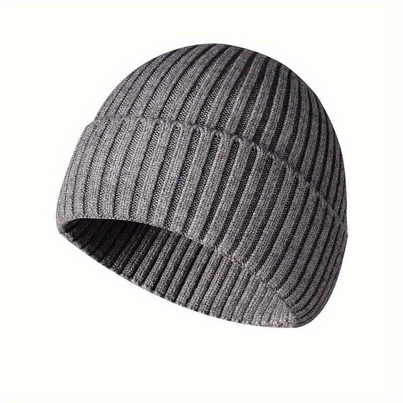 Kids' Windproof Wool Knit Beanie Hat with Ear Protection