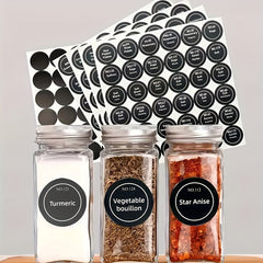 144pcs Set of 3 81cm Spice Jar Labels Waterproof Kitchen Labels