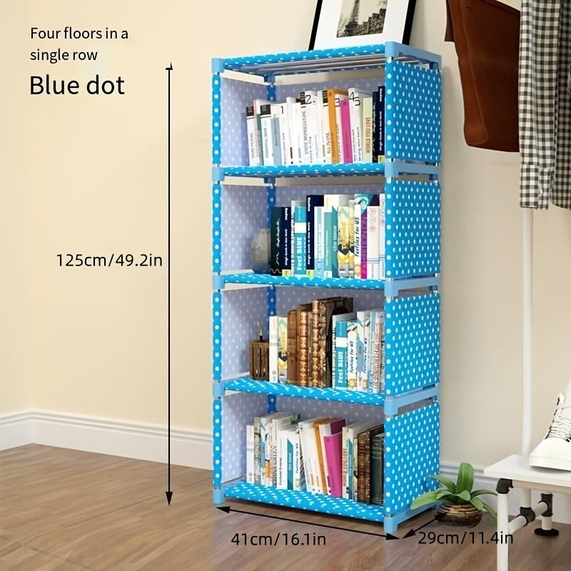 Modern Bookshelf Storage Shelf Student Storage Cabinet Coat Hanger