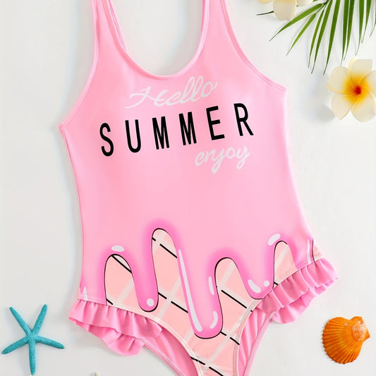 Girls' One piece Bikini Swimsuit for Summer