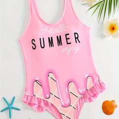 Girls' One piece Bikini Swimsuit for Summer
