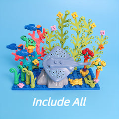 Vivid Underwater Building Blocks Set - Coral Reefs & Treasure