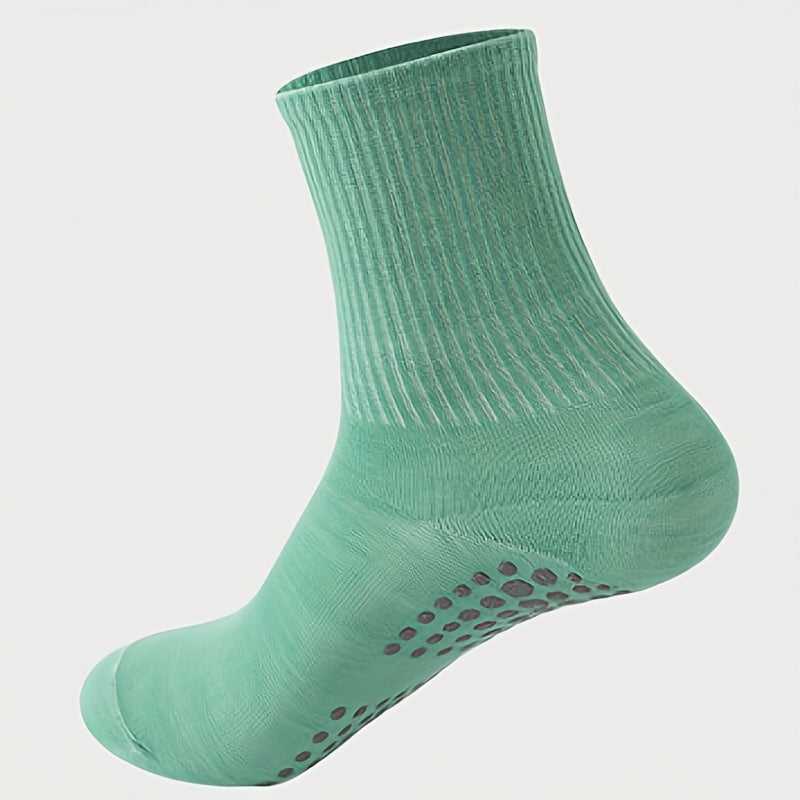 Non Slip Yoga Socks for Pilates Barre Ballet - Mid Calf