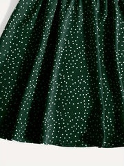 Pin Dot Print Spaghetti Strap Dress Sexy Slim Waist V Neck Summer Dress