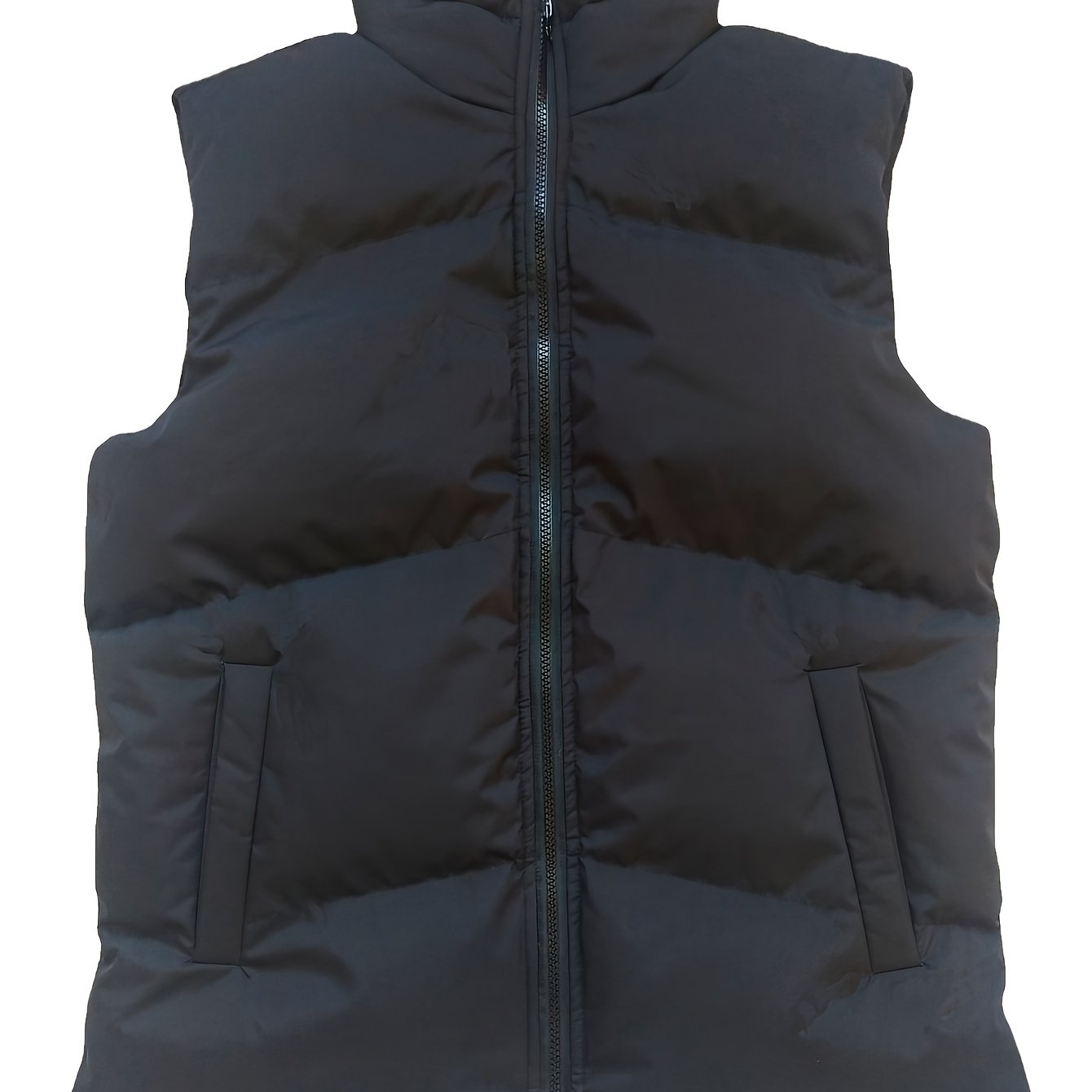 Men's Warm Stand Collar Puff Vest Winter Couple Loose Vest
