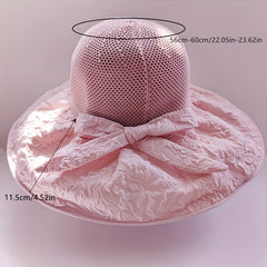 Women's Wide Brim Sun Hat Knitted Bucket Hat