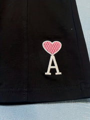 Girls Embroidered Letter Sweat Shorts Stretch Casual Sports Shorts For Kids