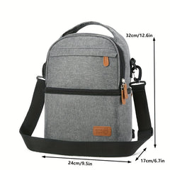 Deluxe Insulated Double Deck Lunch Box Bag for Adults Work Office & Picnics