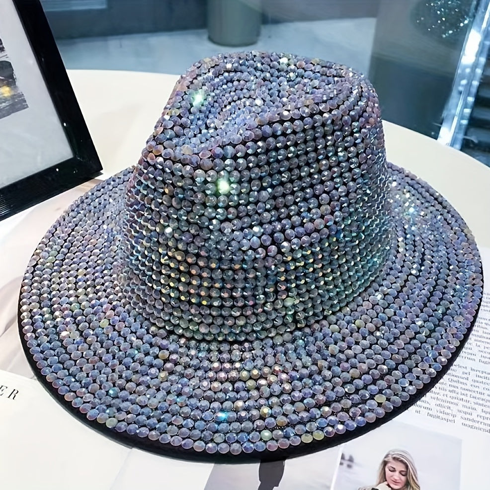 Outdoor Heavy Work Inlaid Diamond Felt Hat Fisherman Hat