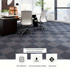 20pcs Self Adhesive Carpet Tile Non Slip Backing Easy Install Laundry