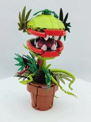 Carnivorous Plant Building Blocks Fun Green Leaves & Red Tongue