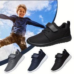 Boys Breathable Sneakers Hook Loop Casual Outdoor Shoes