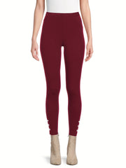 Sports Leggings Women's Plus Dot Print Medium Stretch Skinny Leggings