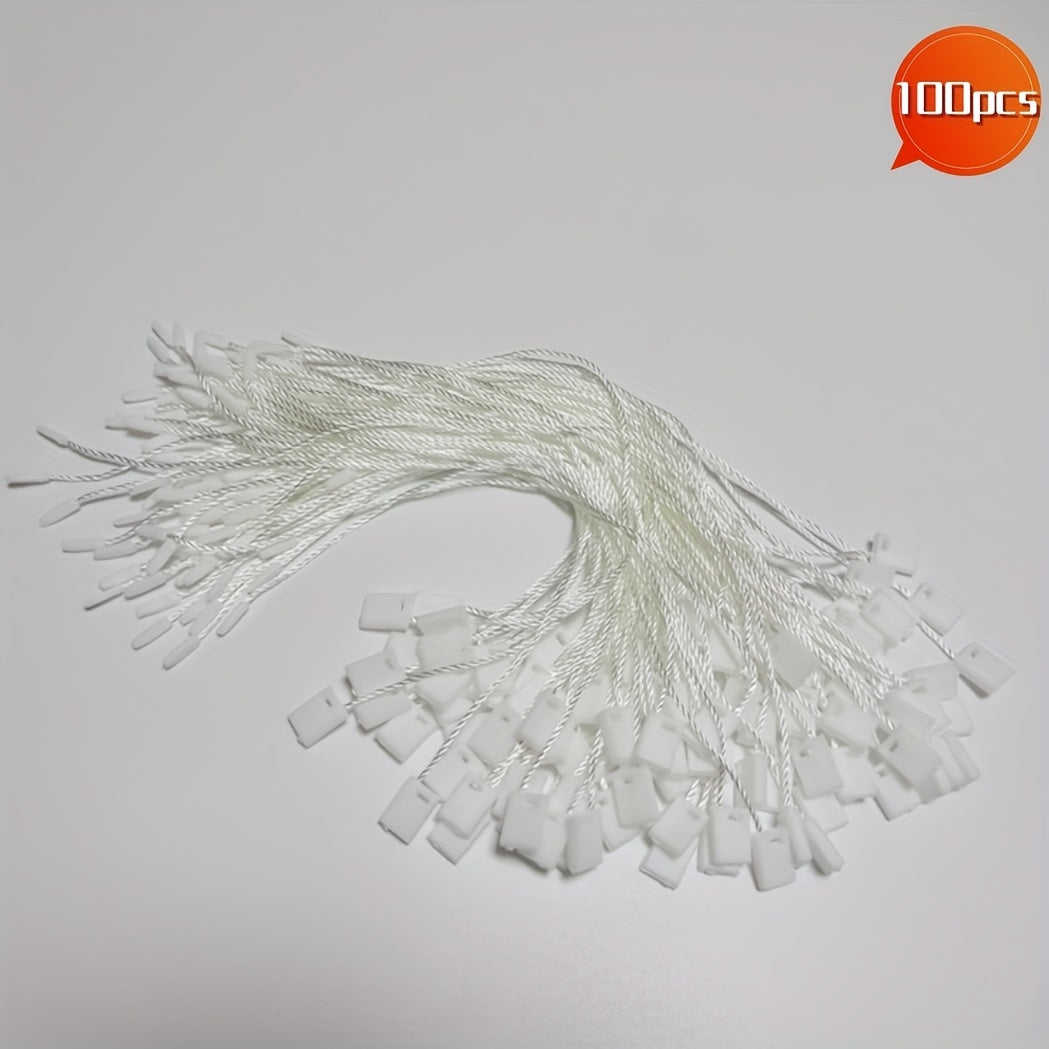 100pcs Nylon Tag Rope Snap Lock Pin Loop Fastener Hook Ties