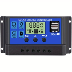 30A Solar Charge Controller 12V 24V Intelligent Regulator LCD Display