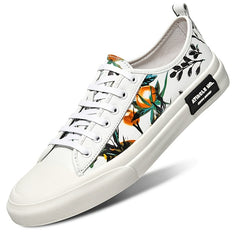 Men's Flower Print Sneakers Lightweight Walking Shoes