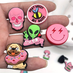 12pcs Pink Shoe Charms for Hole Shoes