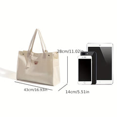 Bear Embroidered Canvas Parent Bag Nylon Tote for Moms