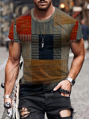 Men's Vintage Style Printed Sports T shirt