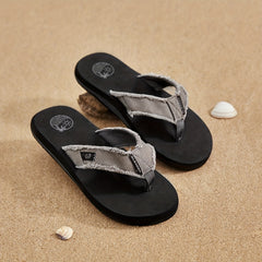 Men's Classic Solid Flip Flops Durable Non Slip Outdoor Hiking Sandals