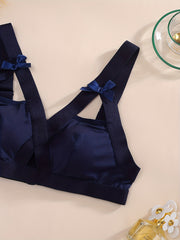 Cross Cut Out Bow Knot Sporty Bra