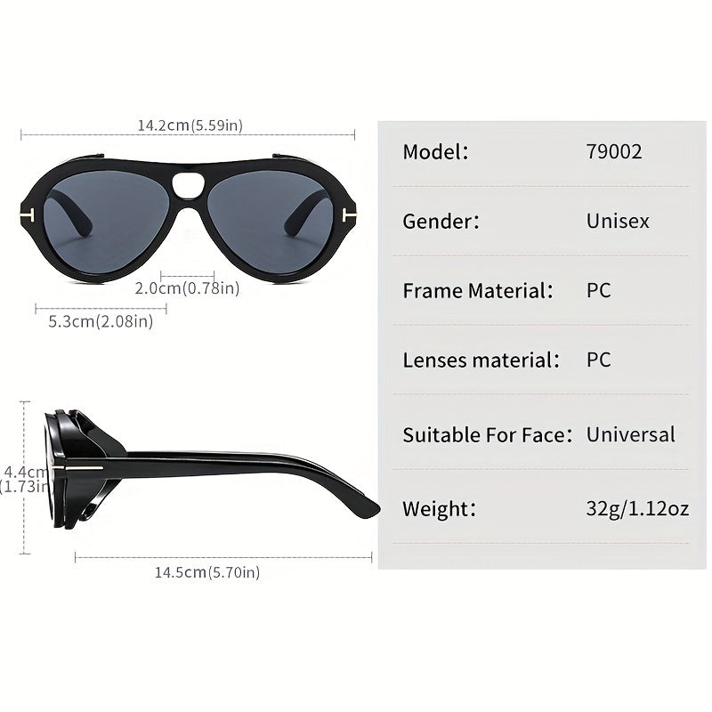 Steampunk Tinted Lens Top Bar Sunglasses UV400